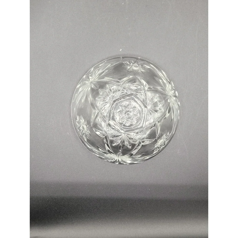 Vintage‎ Anchor Hocking Glass Star of David Covered Candy Dish Bowl